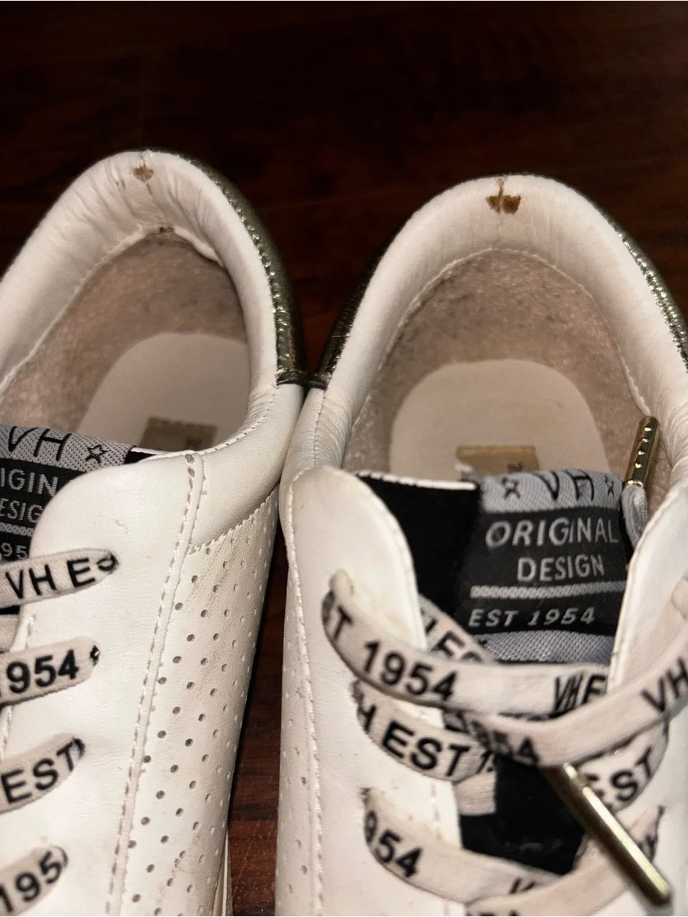 Vintage Havana Gadol Leather Sneakers Black White Star Keds Style Lace-Up Shoes